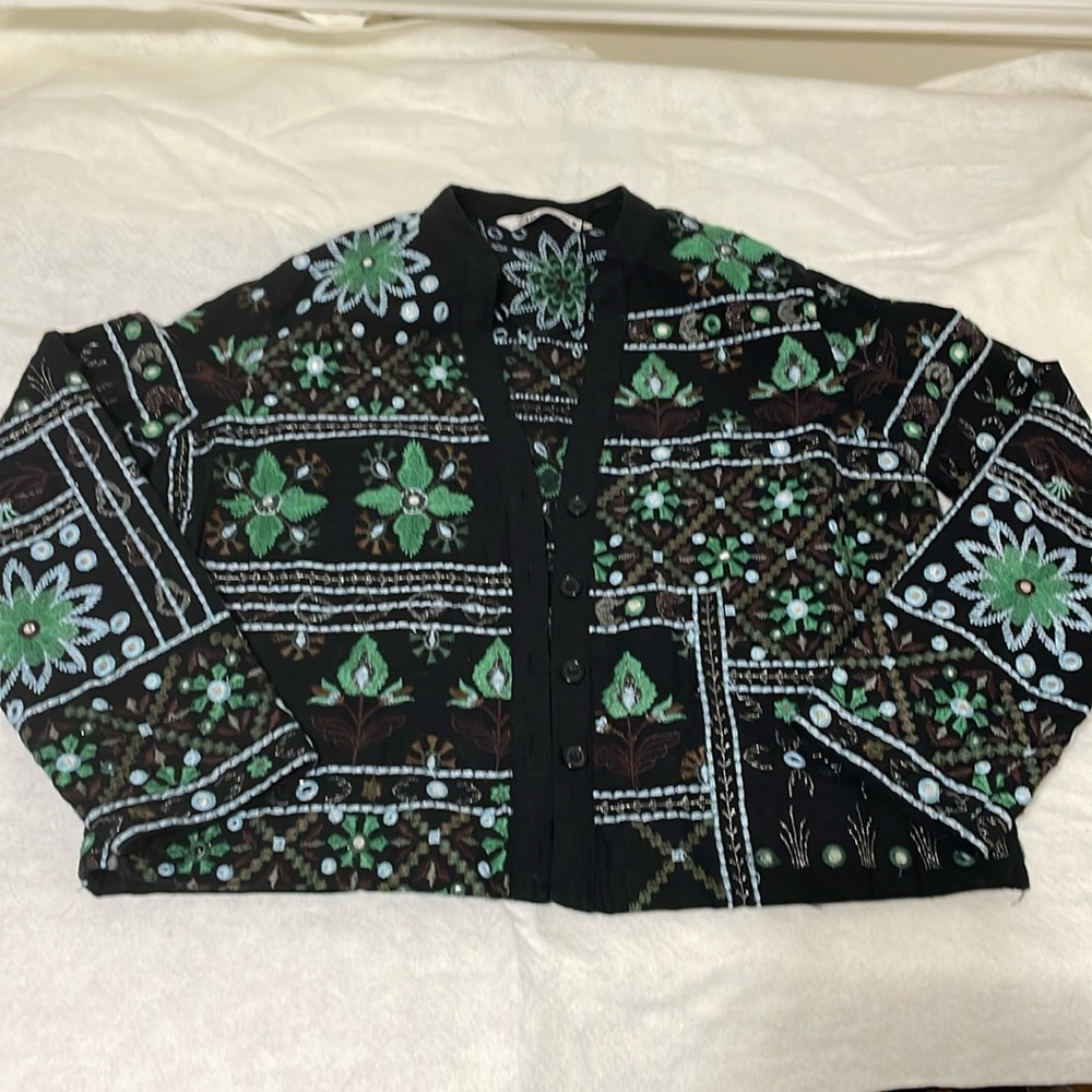 Zara embroidered jacket